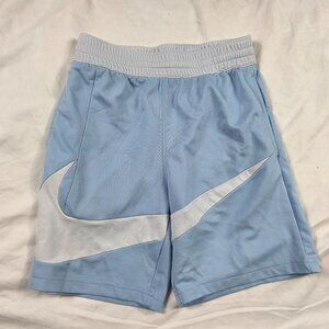 Nike Dri Fit Boys Medium Blue White Athletic Shorts Standard Fit Activewear